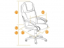 Кресло офисное Bergamo хром флок серый