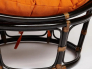 Кресло Papasan 23/01 W с подушкой Antique brown, ткань Оранжевый