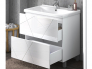 Комплект мебели в ванную Geometry 800 белый с пеналом