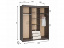 Шкаф-купе Фортуна дуб крафт серый