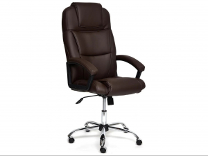 Кресло офисное Bergamo хром коричневый