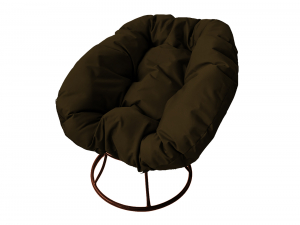 Кресло Пончик без ротанга коричневая подушка