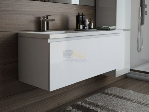 Тумба с раковиной слева Dallas Luxe 1300 навесная 1 длинный ящик
