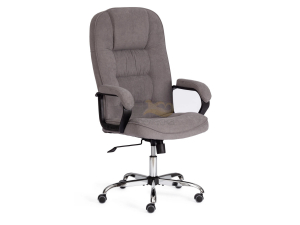 Кресло офисное СН9944 хром флок серый