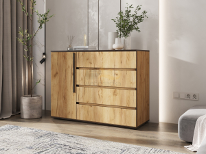 Комод 1 дверь 4 ящика Норд (1200) Дуб Крафт