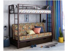 Двухъярусная кровать с диваном Мадлен ЯЯ коричневый-марки